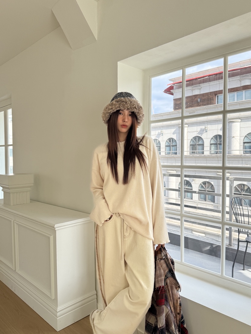 MOSMOS東大門㊣直郵女裝新品休閑推薦時尚25秋冬熱賣長袖T恤MOSMOS長袖T恤