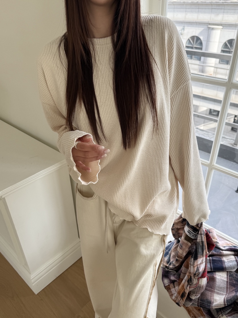 MOSMOS東大門㊣直郵女裝新品休閑推薦時尚25秋冬熱賣長袖T恤MOSMOS長袖T恤