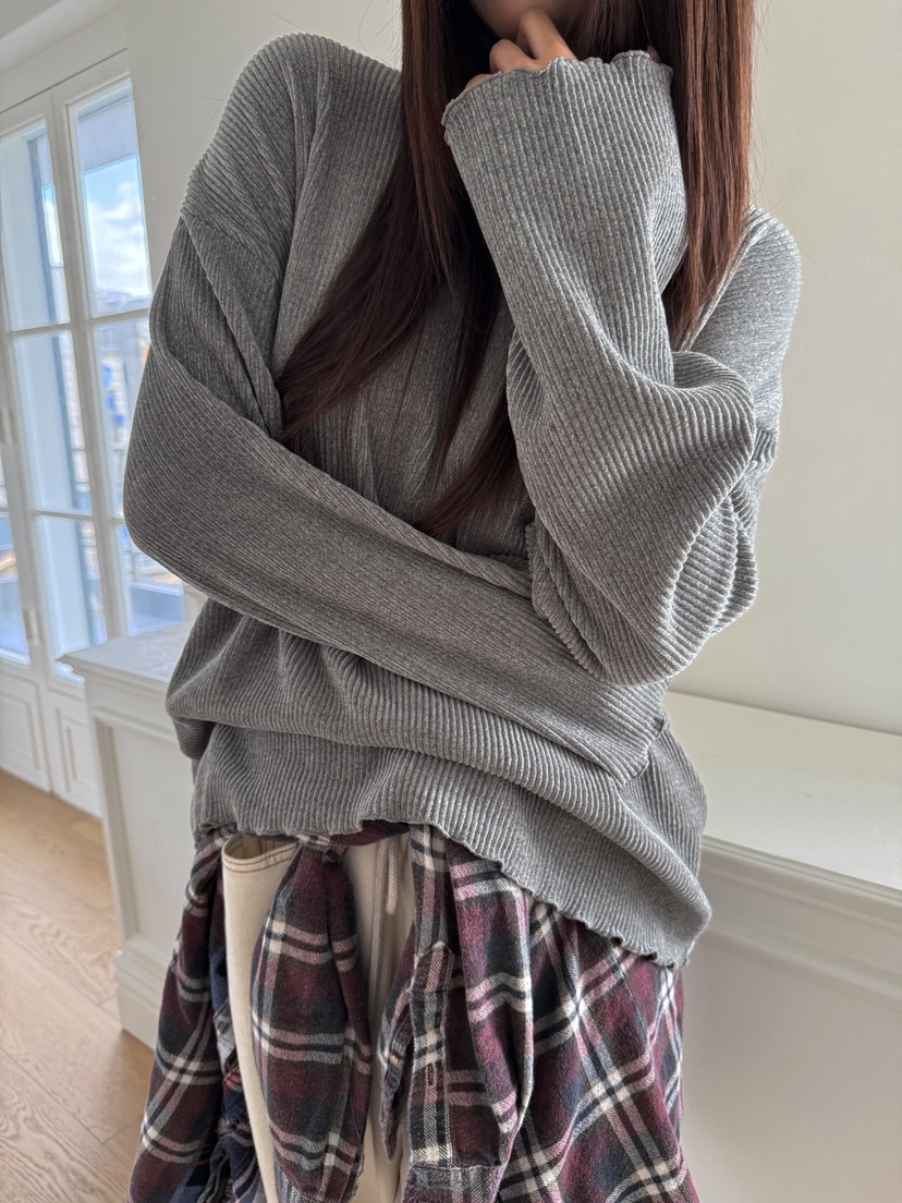 MOSMOS東大門㊣直郵女裝新品休閑推薦時尚25秋冬熱賣長袖T恤MOSMOS長袖T恤