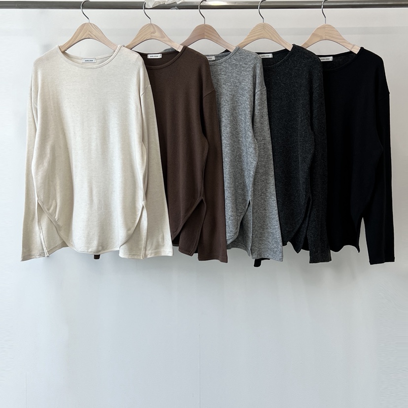 ANOTHER AVENUE韓國代購㊣女裝新款熱賣長袖T恤安哥拉羊毛ANOTHER AVENUE長袖T恤