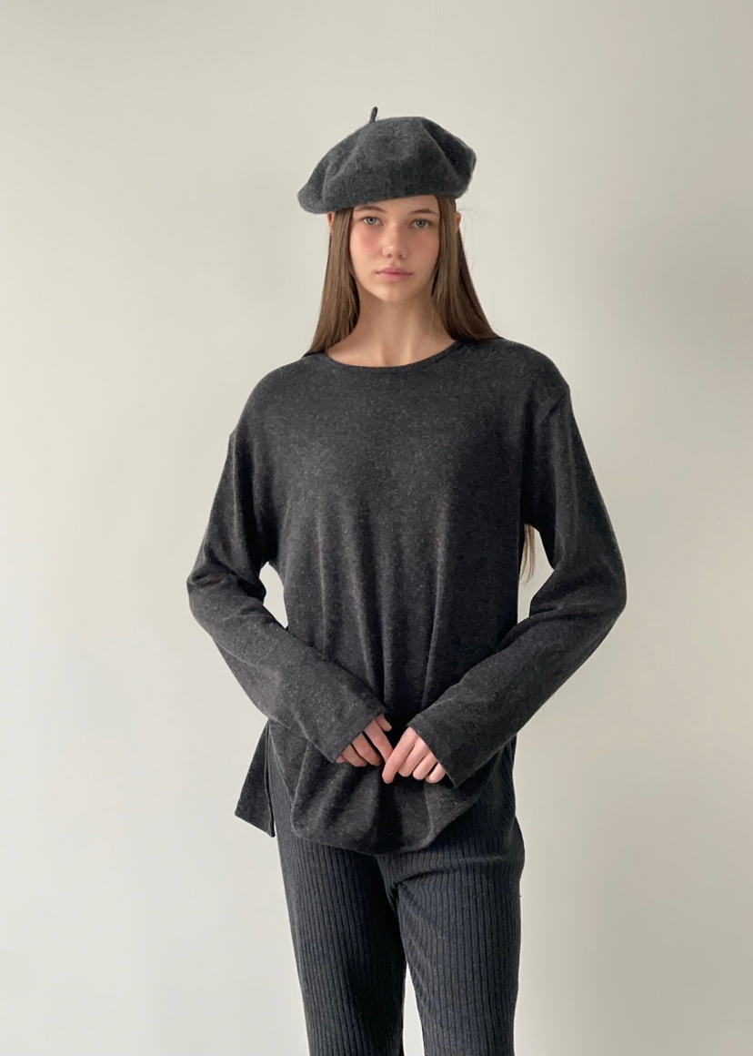 ANOTHER AVENUE韓國代購㊣女裝新款熱賣長袖T恤安哥拉羊毛ANOTHER AVENUE長袖T恤