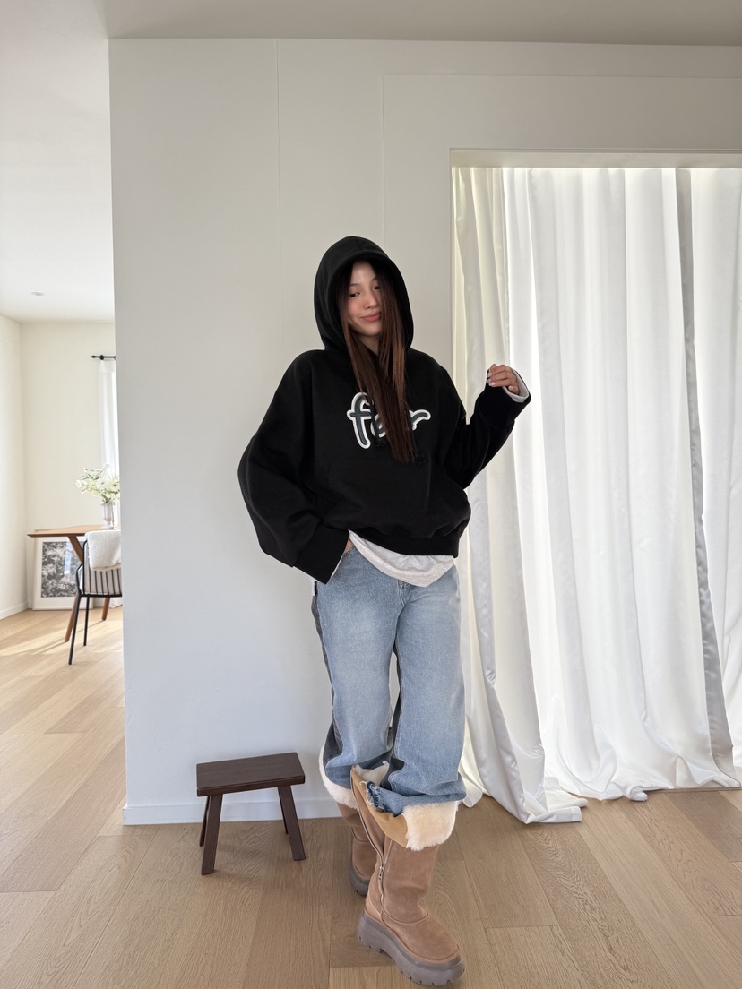 MOSMOS東大門㊣代購女裝新款熱賣25秋冬人氣職業推薦休閑衛衣MOSMOS衛衣