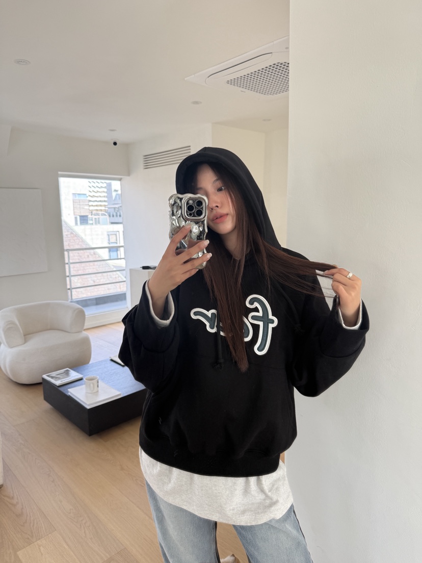 MOSMOS東大門㊣代購女裝新款熱賣25秋冬人氣職業推薦休閑衛衣MOSMOS衛衣