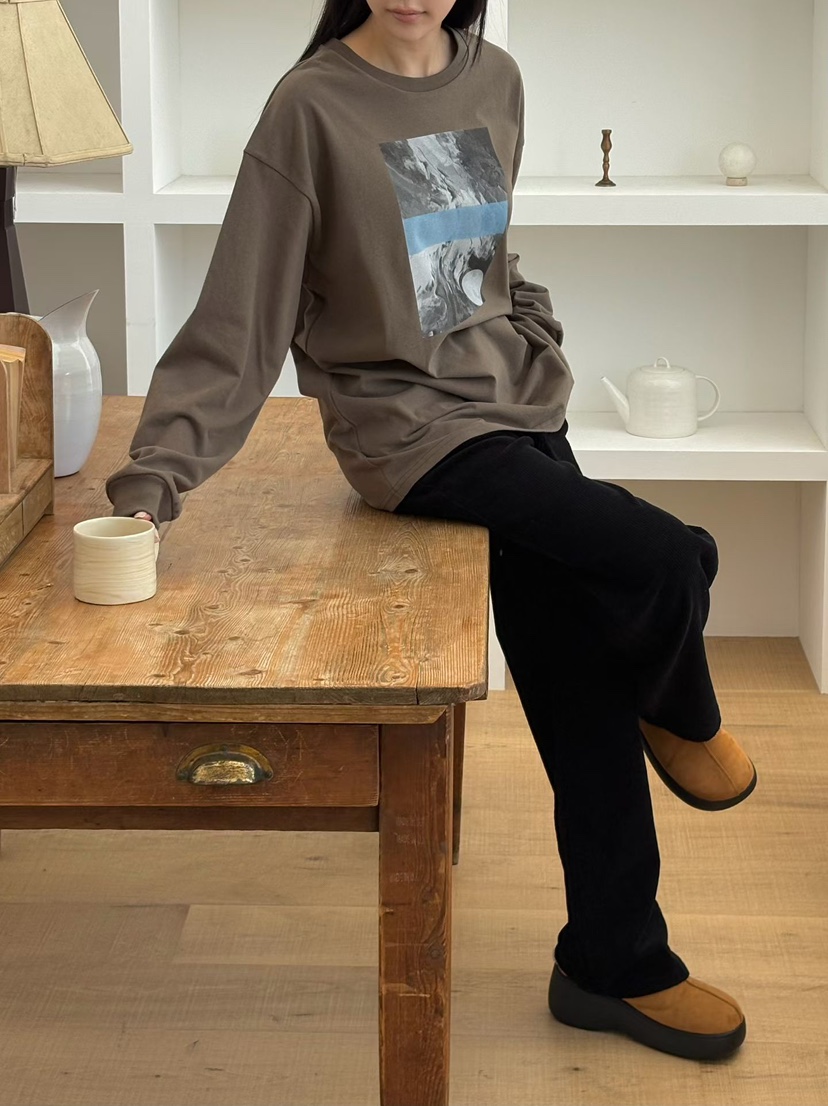 BINUS韓國代購㊣女士新品時尚25秋冬真品熱賣休閑推薦職業T恤BINUST恤