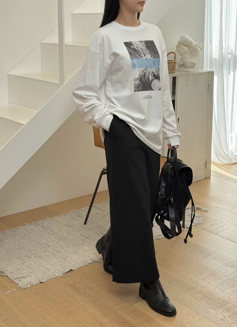 BINUS韓國代購㊣女士新品時尚25秋冬真品熱賣休閑推薦職業T恤BINUST恤