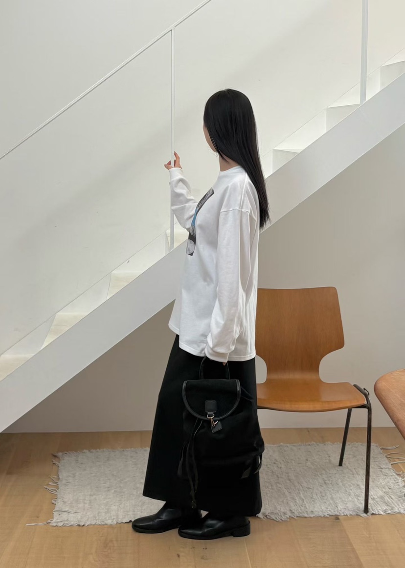 BINUS韓國代購㊣女士新品時尚25秋冬真品熱賣休閑推薦職業T恤BINUST恤