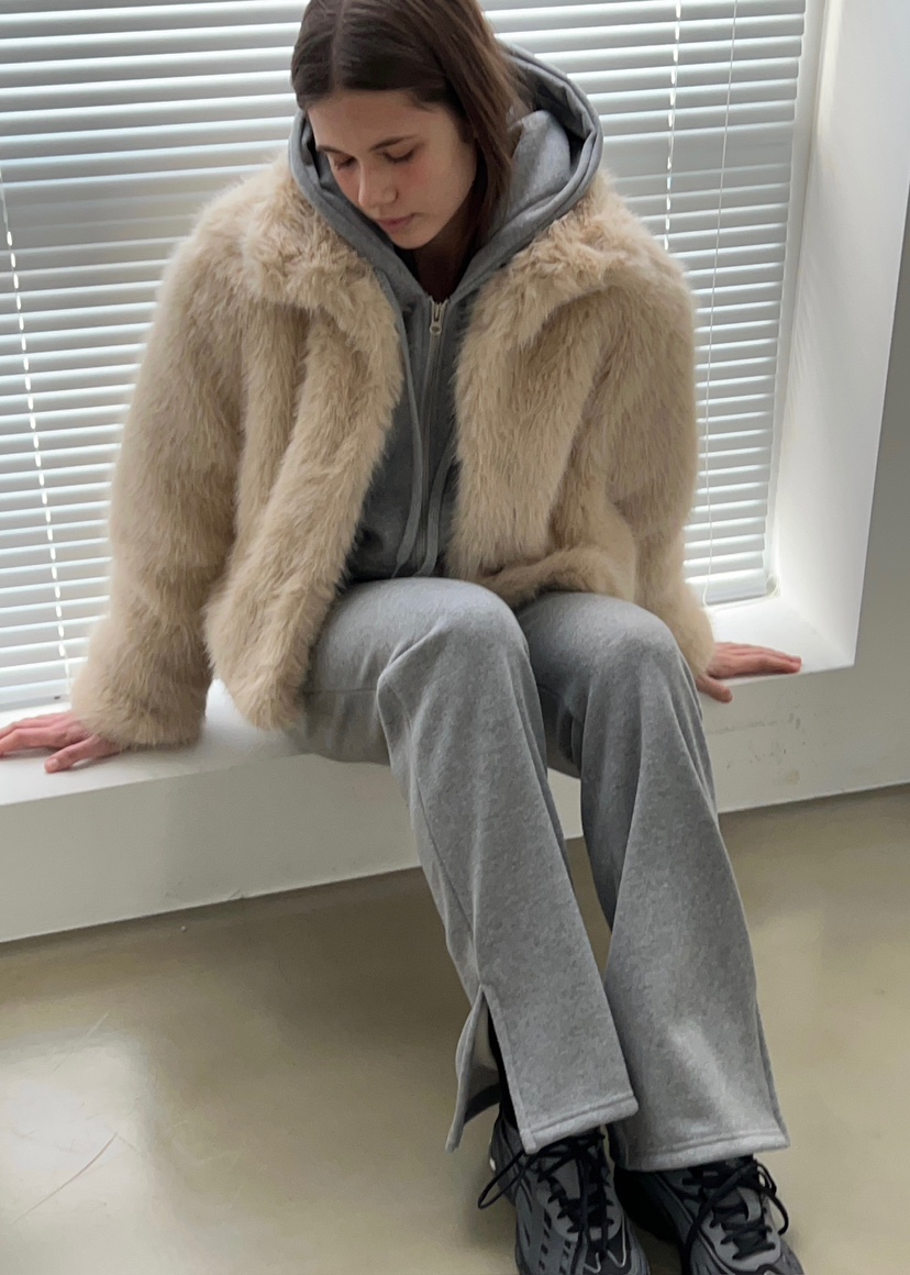 ANOTHER AVENUE東大門㊣實拍女裝新品休閑真品短款大衣貂皮ANOTHER AVENUE短款大衣