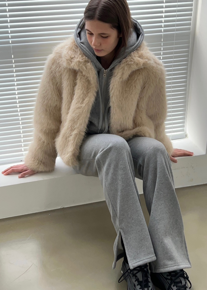 ANOTHER AVENUE東大門㊣實拍女裝新品休閑真品短款大衣貂皮ANOTHER AVENUE短款大衣