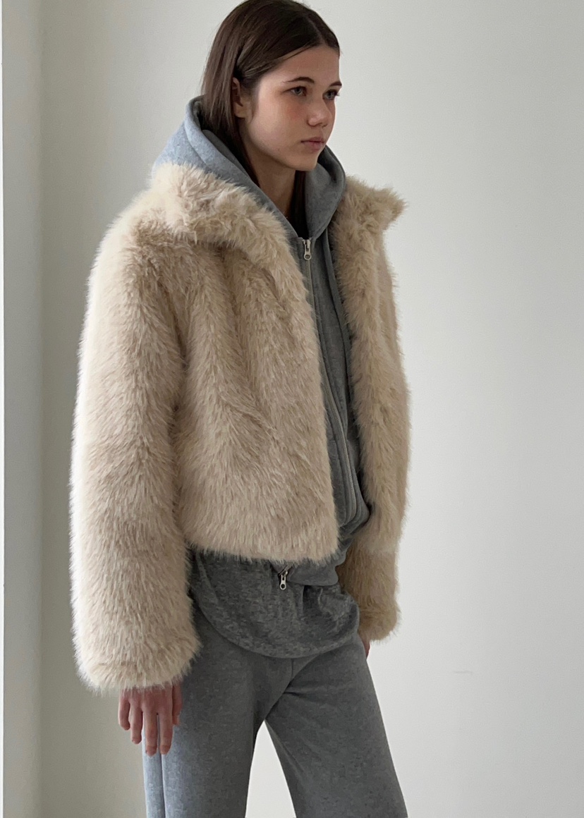 ANOTHER AVENUE東大門㊣實拍女裝新品休閑真品短款大衣貂皮ANOTHER AVENUE短款大衣