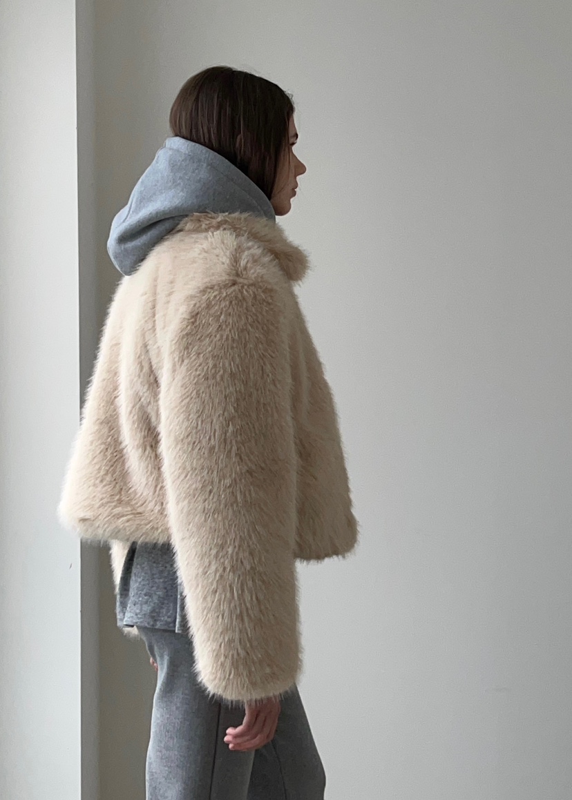 ANOTHER AVENUE東大門㊣實拍女裝新品休閑真品短款大衣貂皮ANOTHER AVENUE短款大衣