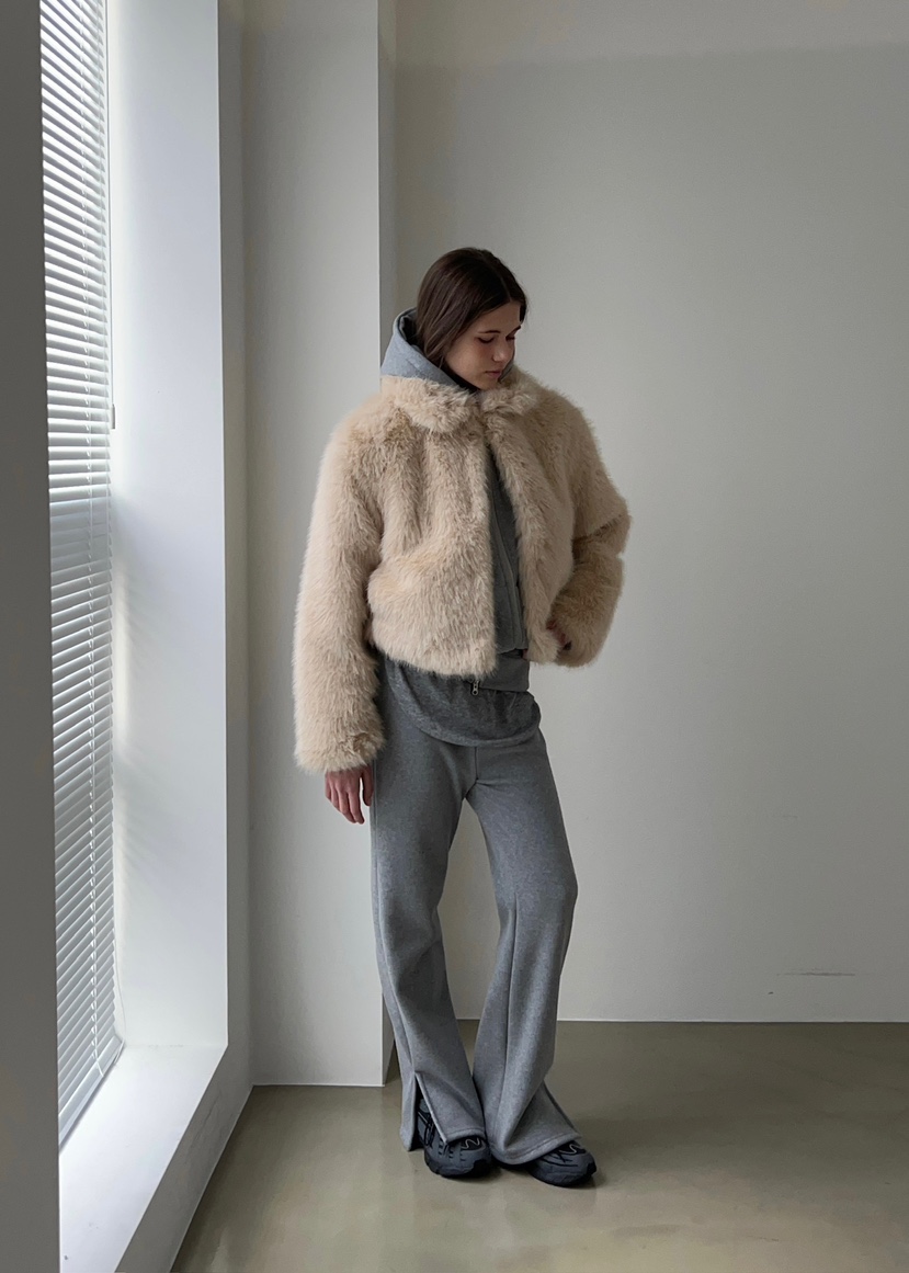 ANOTHER AVENUE東大門㊣實拍女裝新品休閑真品短款大衣貂皮ANOTHER AVENUE短款大衣