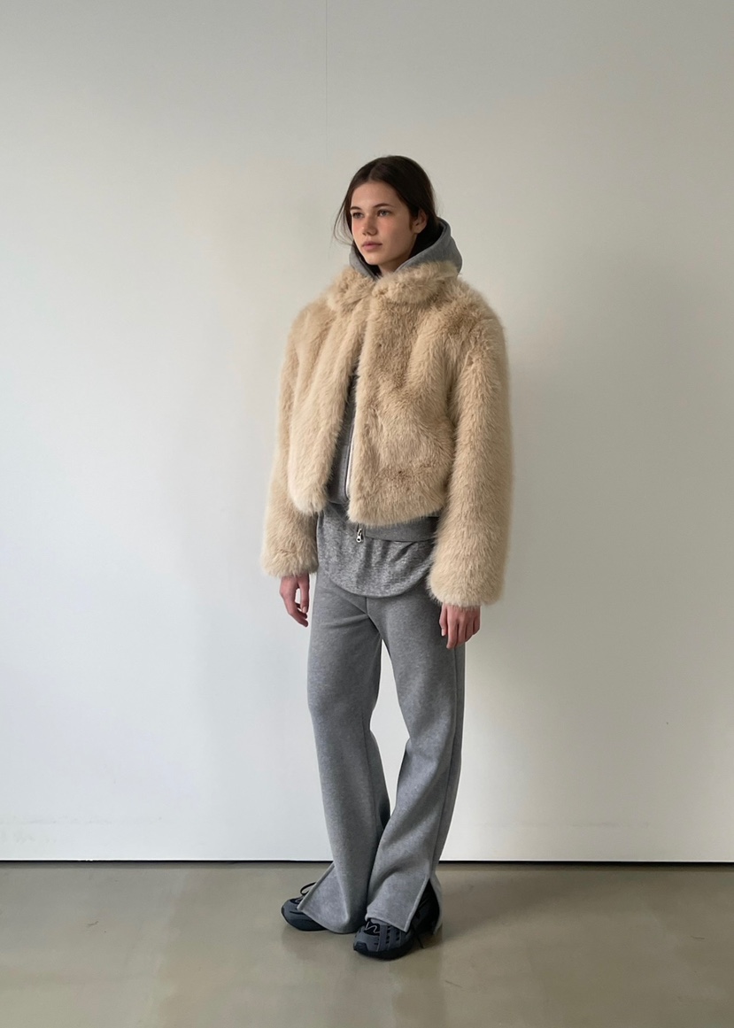 ANOTHER AVENUE東大門㊣實拍女裝新品休閑真品短款大衣貂皮ANOTHER AVENUE短款大衣