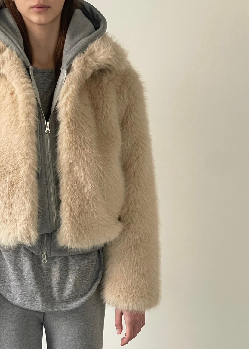 ANOTHER AVENUE東大門㊣實拍女裝新品休閑真品短款大衣貂皮ANOTHER AVENUE短款大衣