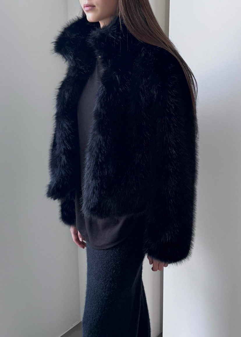 ANOTHER AVENUE東大門㊣實拍女裝新品休閑真品短款大衣貂皮ANOTHER AVENUE短款大衣