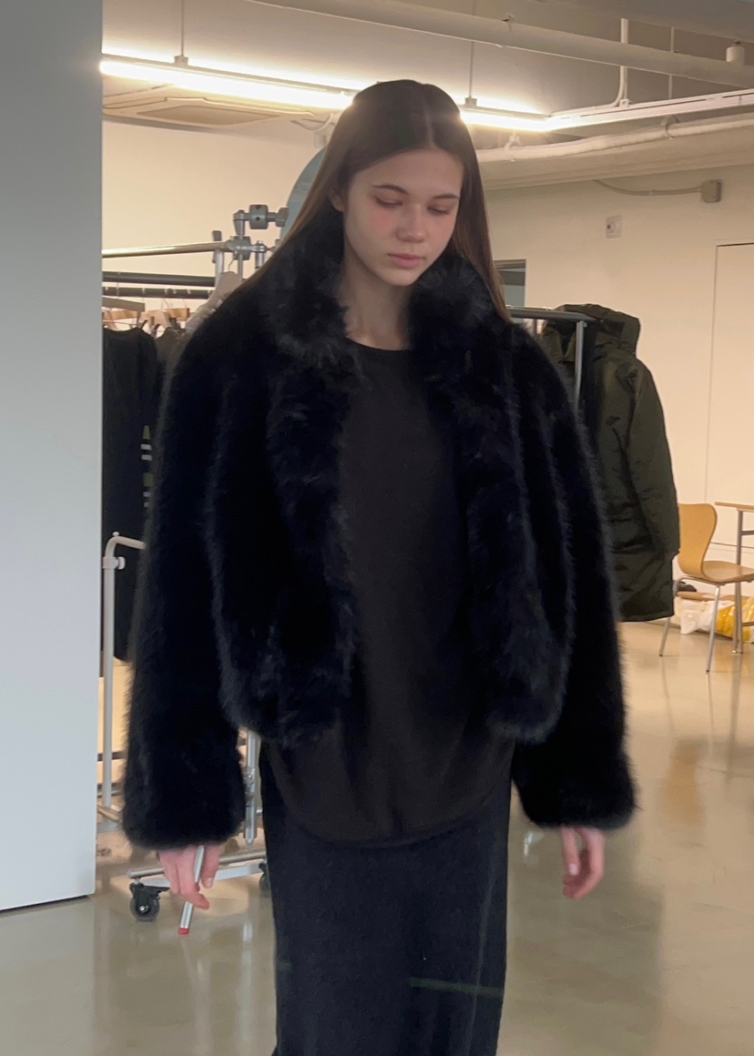 ANOTHER AVENUE東大門㊣實拍女裝新品休閑真品短款大衣貂皮ANOTHER AVENUE短款大衣