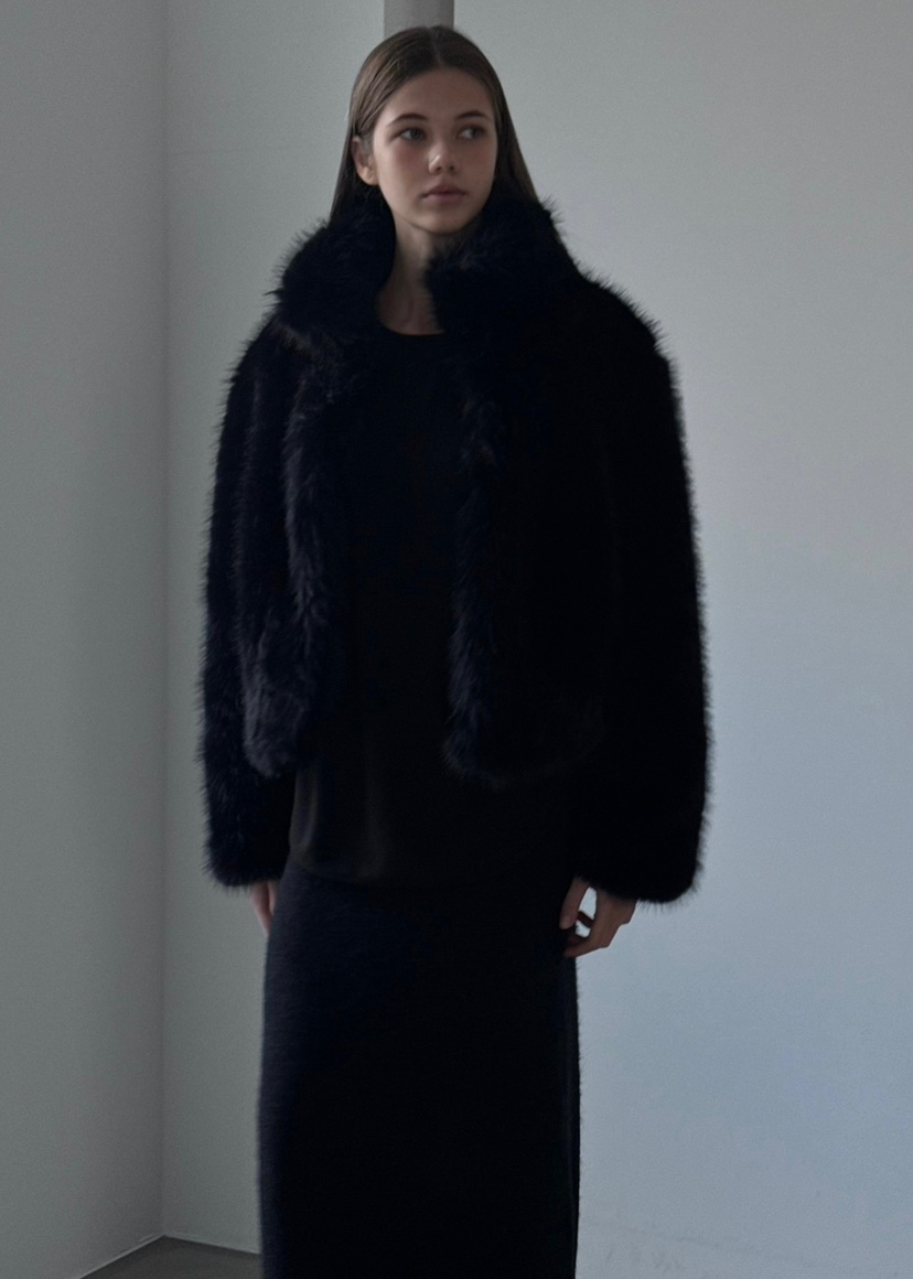 ANOTHER AVENUE東大門㊣實拍女裝新品休閑真品短款大衣貂皮ANOTHER AVENUE短款大衣