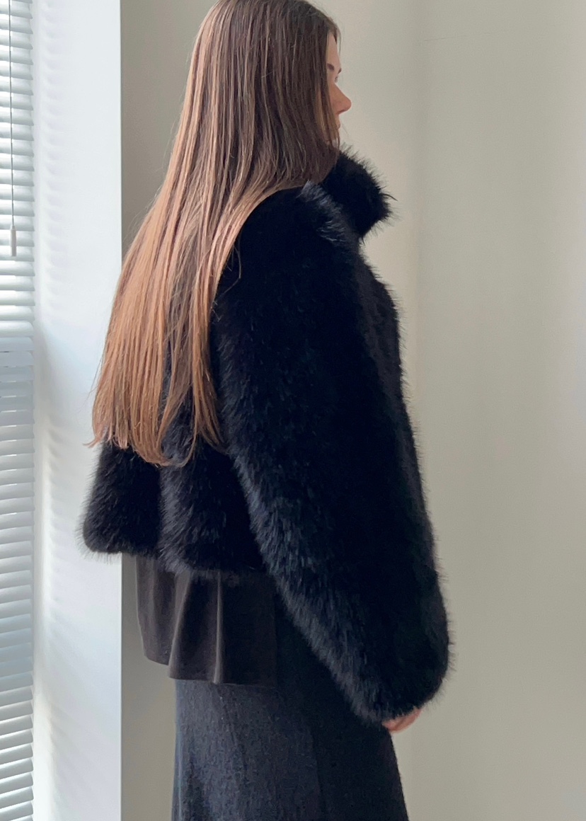 ANOTHER AVENUE東大門㊣實拍女裝新品休閑真品短款大衣貂皮ANOTHER AVENUE短款大衣