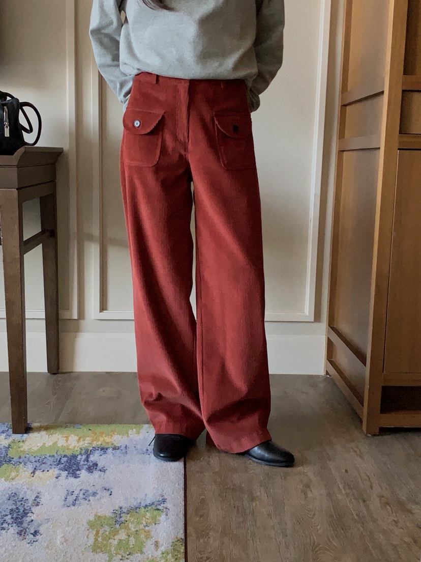 ATHEA東大門㊣實拍女士新款休閑時尚25秋冬推薦休閑褲口袋抓絨ATHEA休閑褲