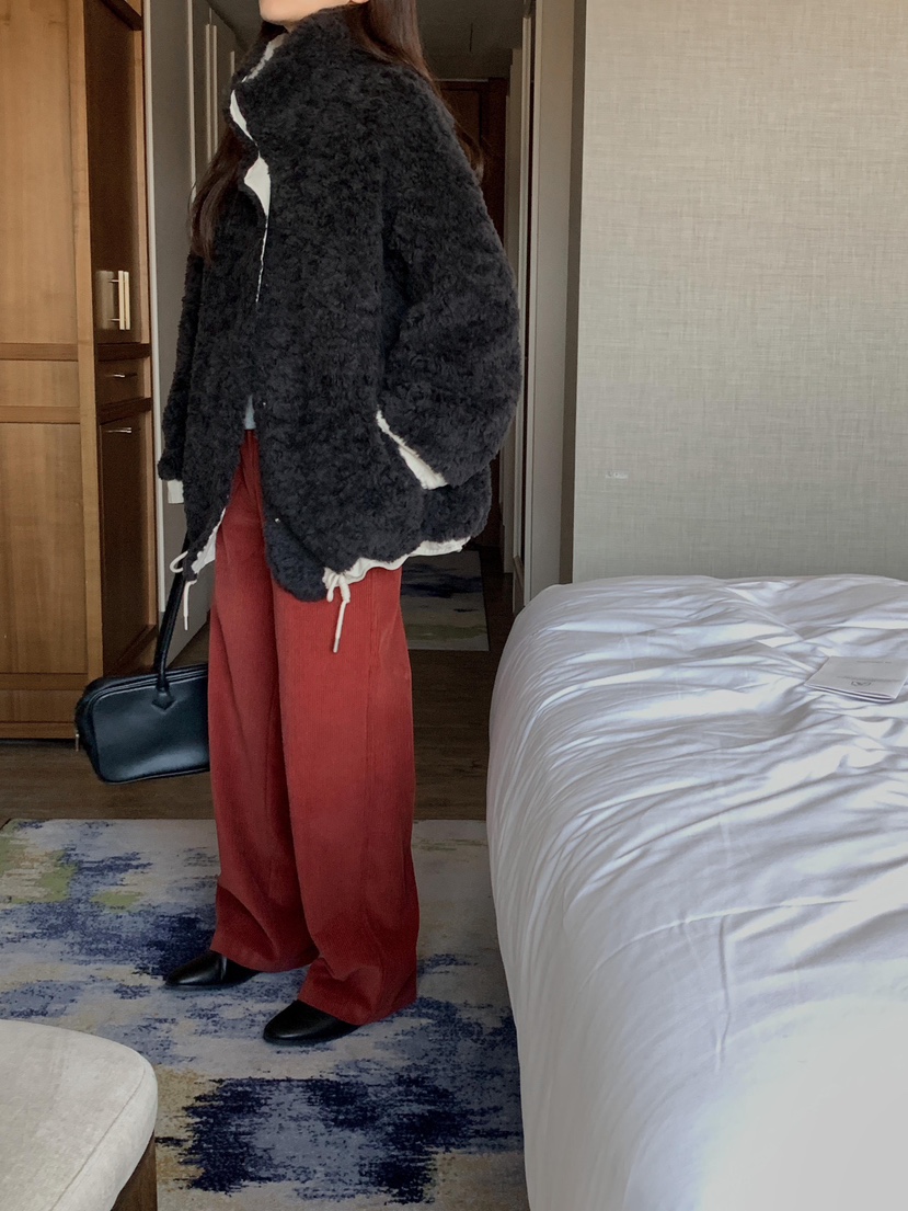 ATHEA東大門㊣實拍女士新款休閑時尚25秋冬推薦休閑褲口袋抓絨ATHEA休閑褲