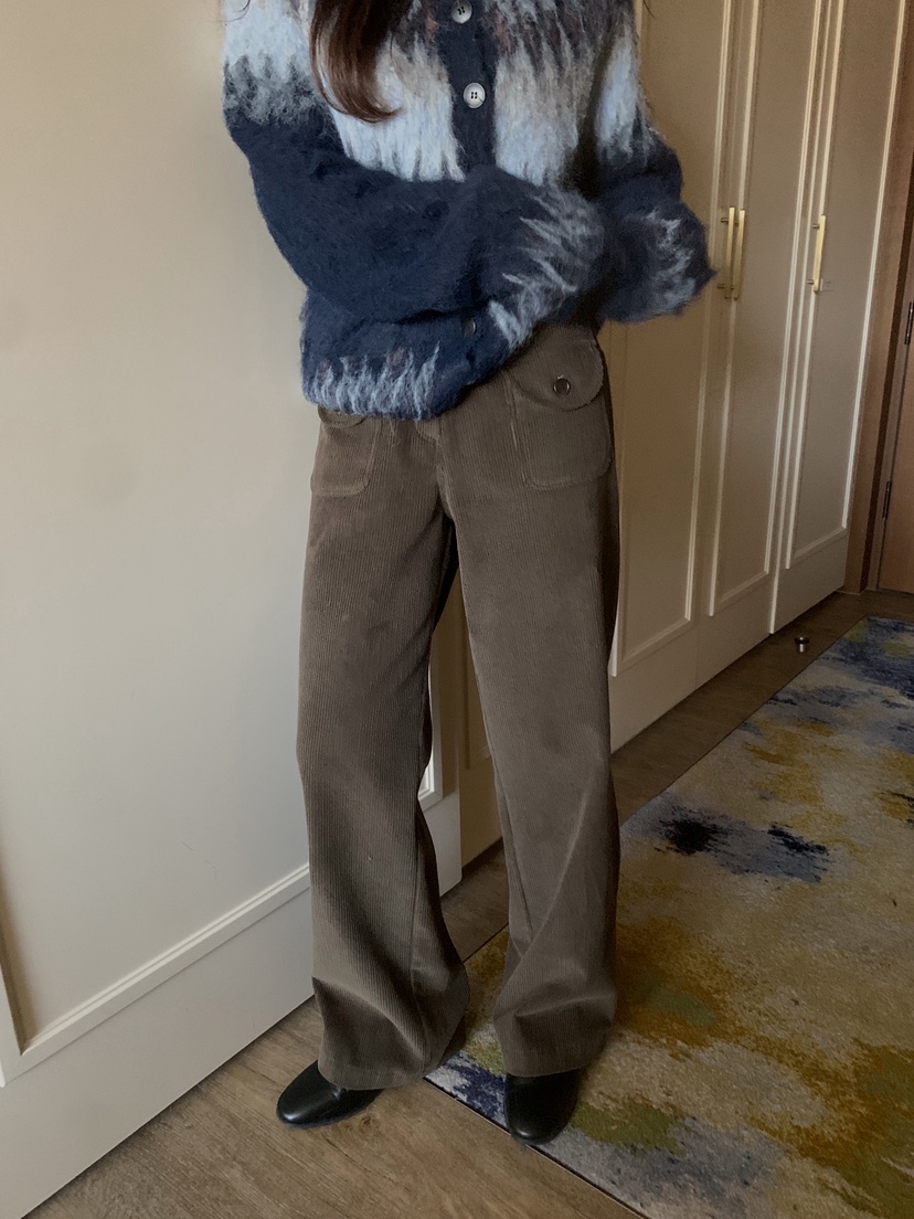 ATHEA東大門㊣實拍女士新款休閑時尚25秋冬推薦休閑褲口袋抓絨ATHEA休閑褲