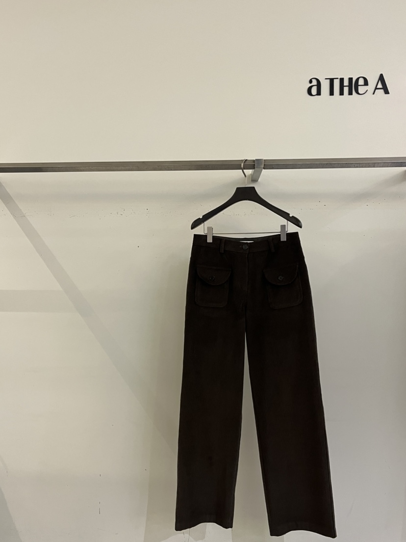ATHEA東大門㊣實拍女士新款休閑時尚25秋冬推薦休閑褲口袋抓絨ATHEA休閑褲圖色3