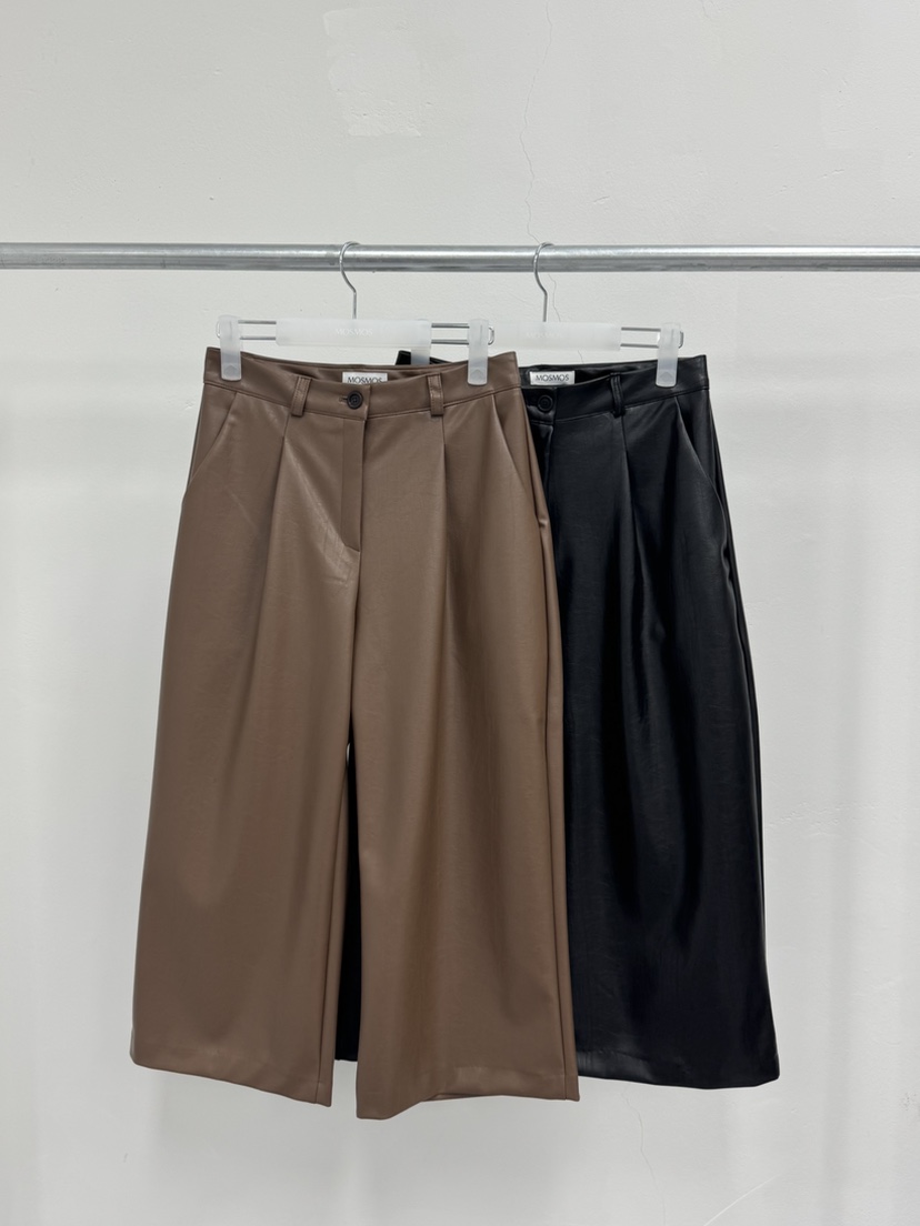 MOSMOS東大門㊣實拍女裝新款職業真品熱賣時尚推薦休閑褲皮革MOSMOS休閑褲