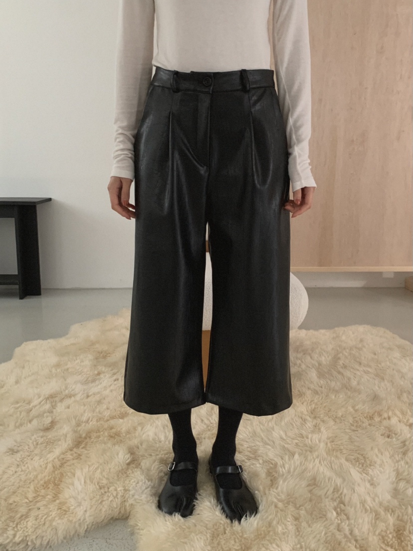 MOSMOS東大門㊣實拍女裝新款職業真品熱賣時尚推薦休閑褲皮革MOSMOS休閑褲