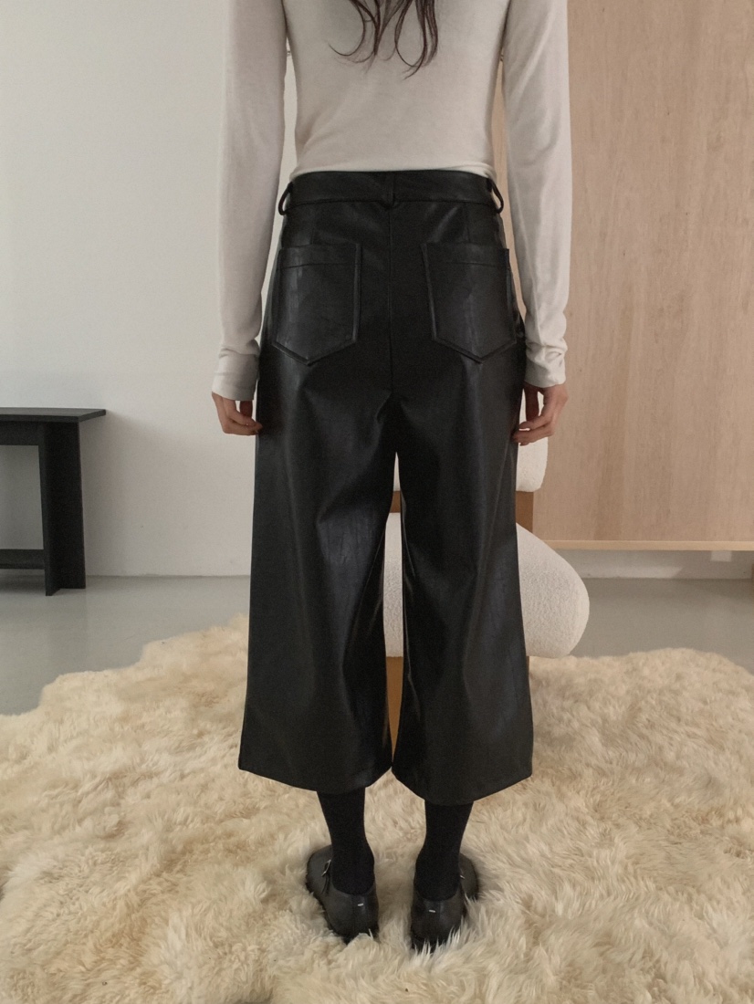 MOSMOS東大門㊣實拍女裝新款職業真品熱賣時尚推薦休閑褲皮革MOSMOS休閑褲