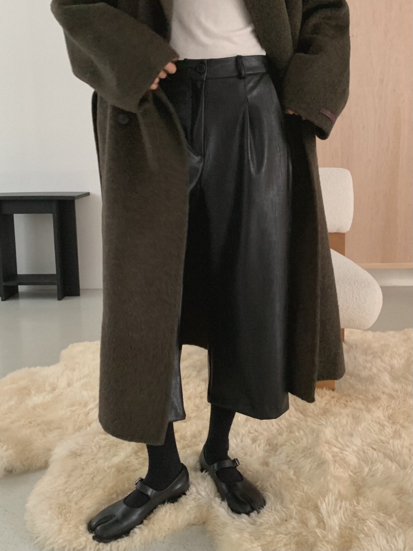 MOSMOS東大門㊣實拍女裝新款職業真品熱賣時尚推薦休閑褲皮革MOSMOS休閑褲