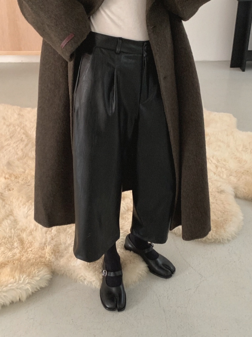 MOSMOS東大門㊣實拍女裝新款職業真品熱賣時尚推薦休閑褲皮革MOSMOS休閑褲