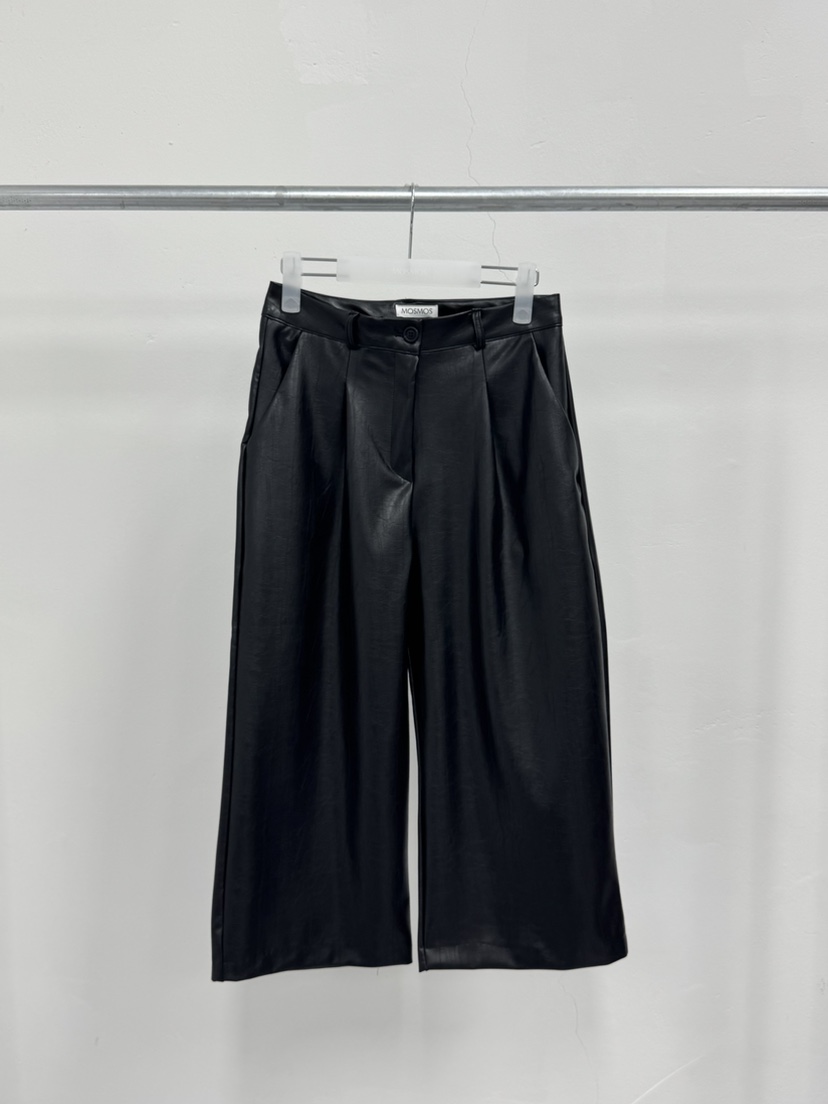 MOSMOS東大門㊣實拍女裝新款職業真品熱賣時尚推薦休閑褲皮革MOSMOS休閑褲圖色2