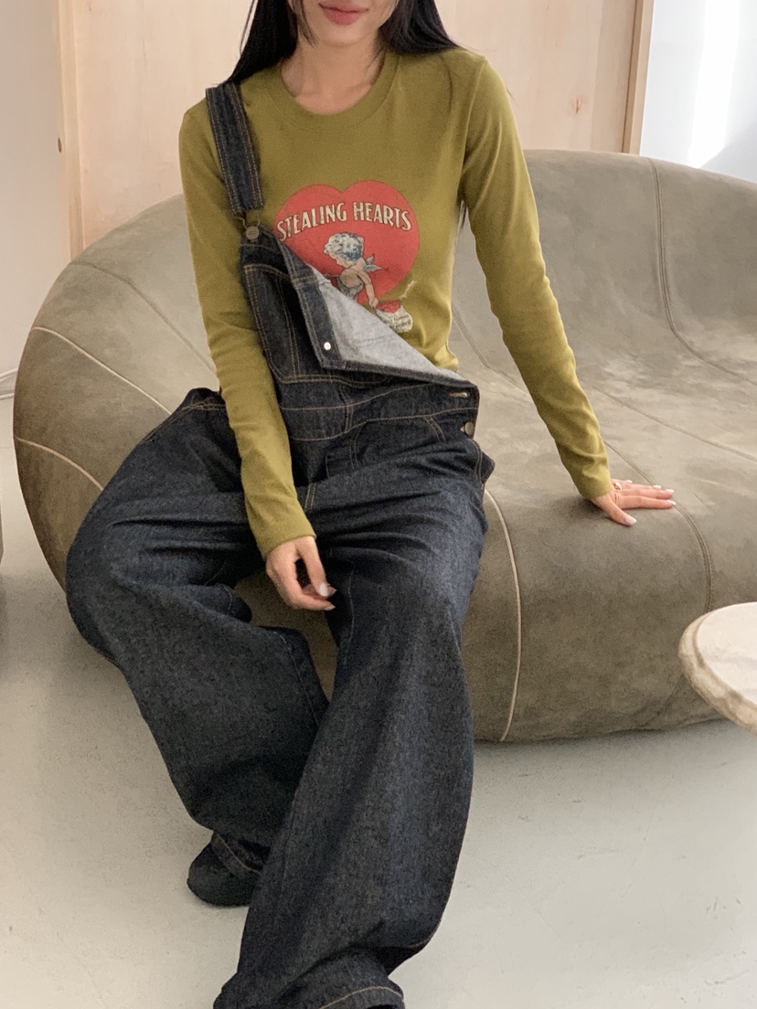 SUNDER MARKET韓國直郵㊣女士新款休閑熱賣25秋冬時尚長袖T恤SUNDER MARKET長袖T恤