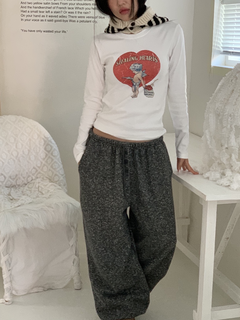 SUNDER MARKET韓國直郵㊣女士新款休閑熱賣25秋冬時尚長袖T恤SUNDER MARKET長袖T恤