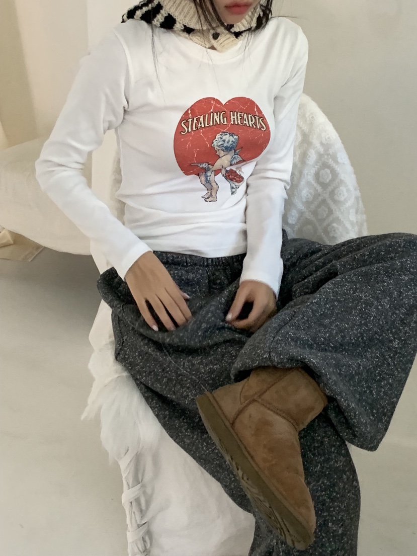 SUNDER MARKET韓國直郵㊣女士新款休閑熱賣25秋冬時尚長袖T恤SUNDER MARKET長袖T恤