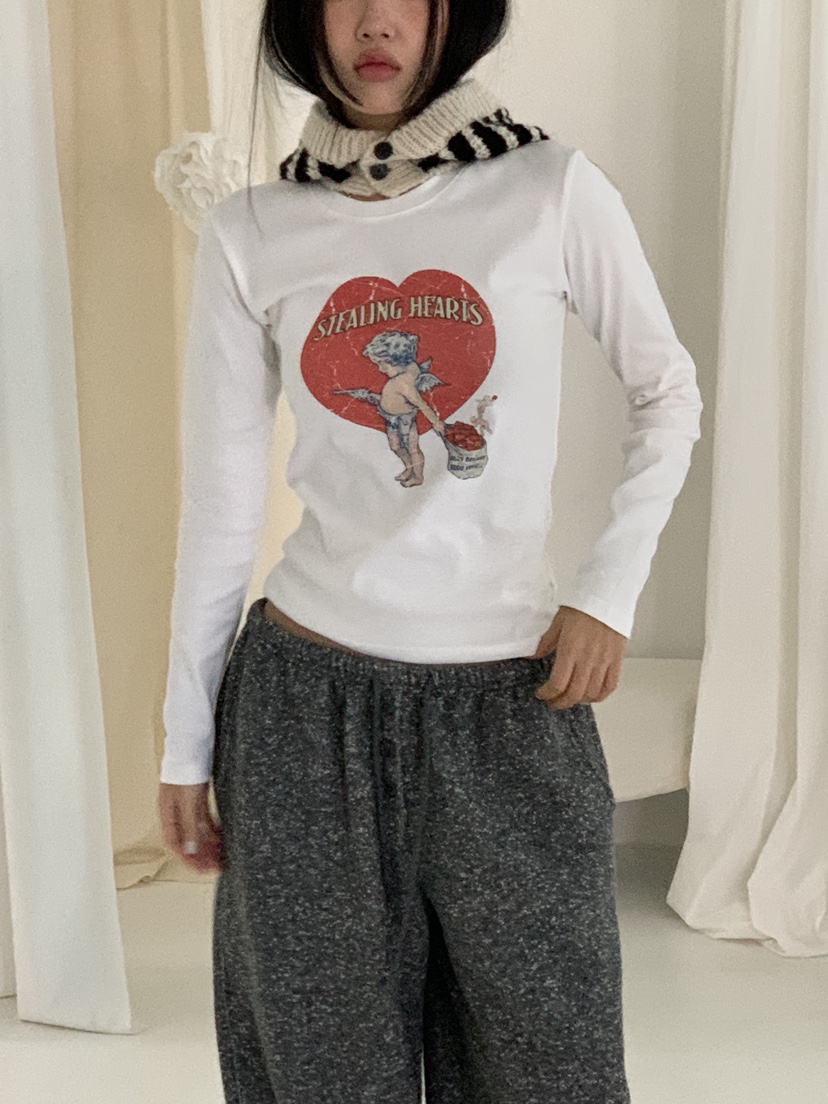 SUNDER MARKET韓國直郵㊣女士新款休閑熱賣25秋冬時尚長袖T恤SUNDER MARKET長袖T恤圖色3