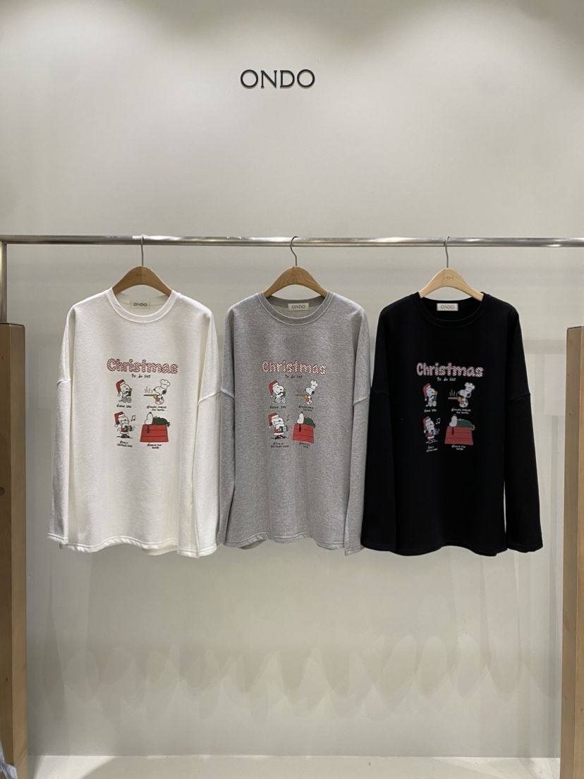 ONDO-P東大門㊣代購女士新品休閑熱賣25秋冬長袖T恤史努比ONDO-P長袖T恤