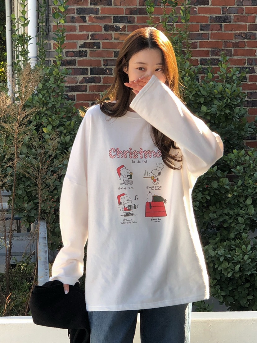 ONDO-P東大門㊣代購女士新品休閑熱賣25秋冬長袖T恤史努比ONDO-P長袖T恤