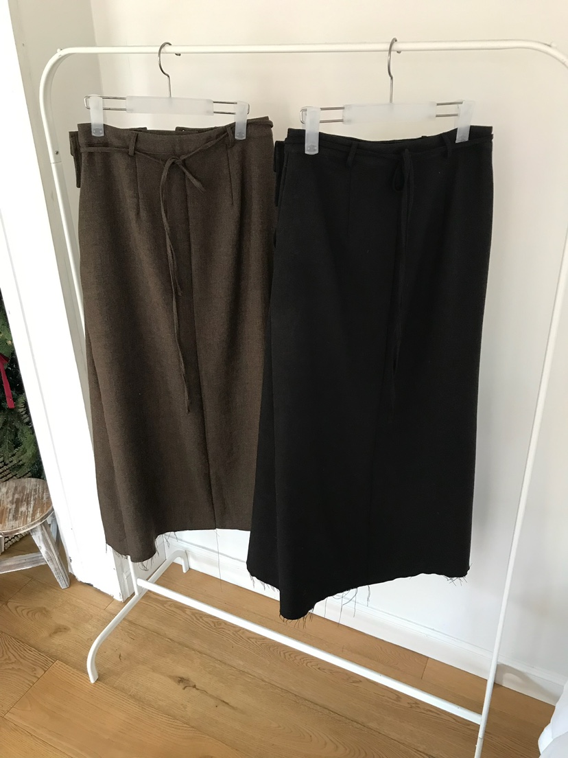 ESCHER東大門㊣直郵女裝新品熱賣職業25秋冬休閑長裙含腰包ESCHER長裙