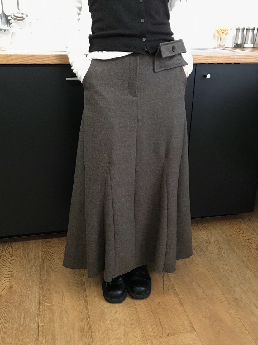 ESCHER東大門㊣直郵女裝新品熱賣職業25秋冬休閑長裙含腰包ESCHER長裙