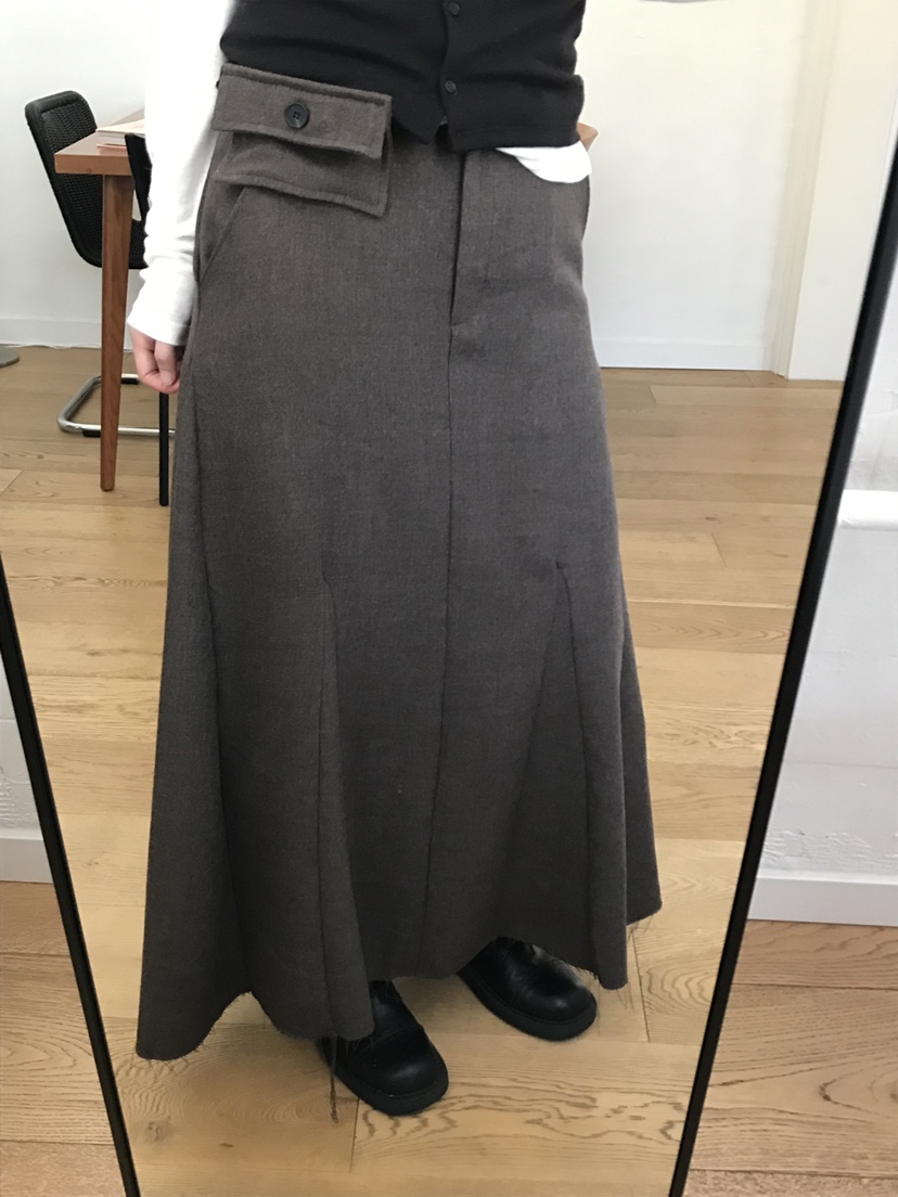 ESCHER東大門㊣直郵女裝新品熱賣職業25秋冬休閑長裙含腰包ESCHER長裙