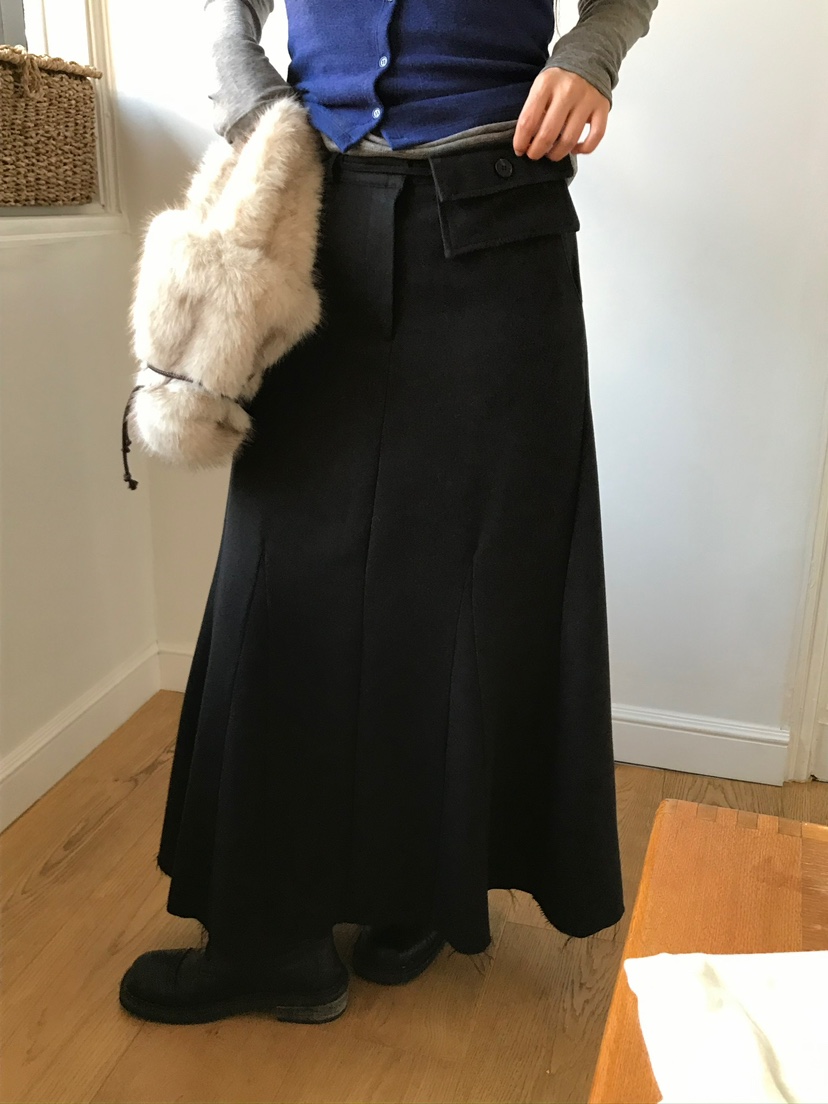 ESCHER東大門㊣直郵女裝新品熱賣職業25秋冬休閑長裙含腰包ESCHER長裙