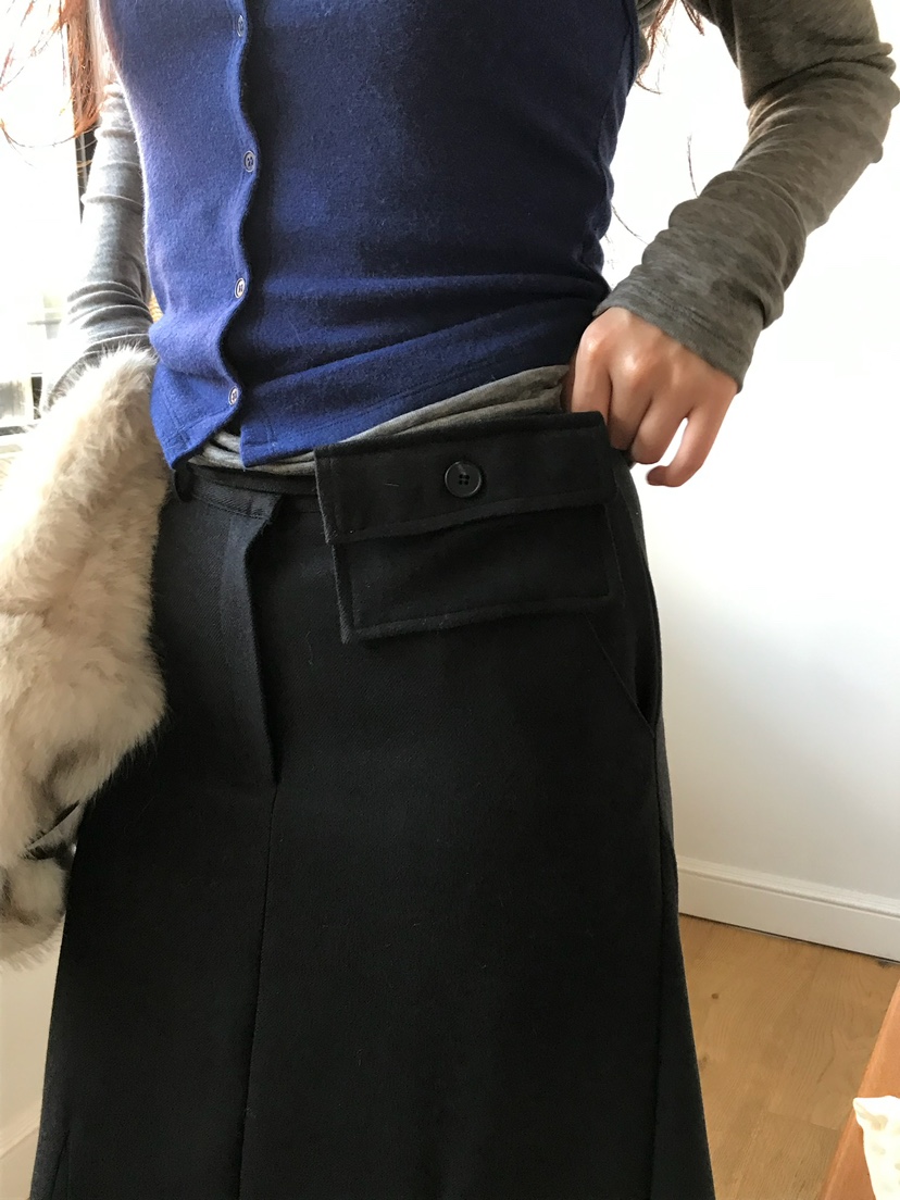 ESCHER東大門㊣直郵女裝新品熱賣職業25秋冬休閑長裙含腰包ESCHER長裙