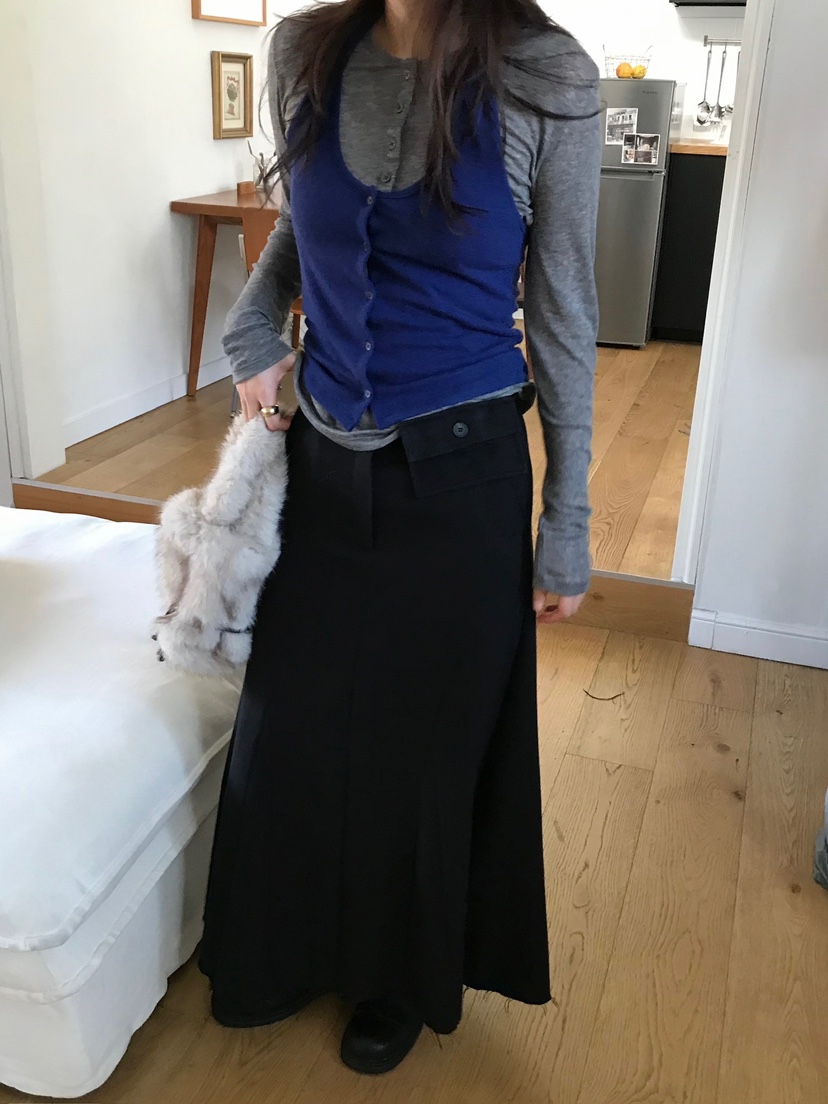 ESCHER東大門㊣直郵女裝新品熱賣職業25秋冬休閑長裙含腰包ESCHER長裙