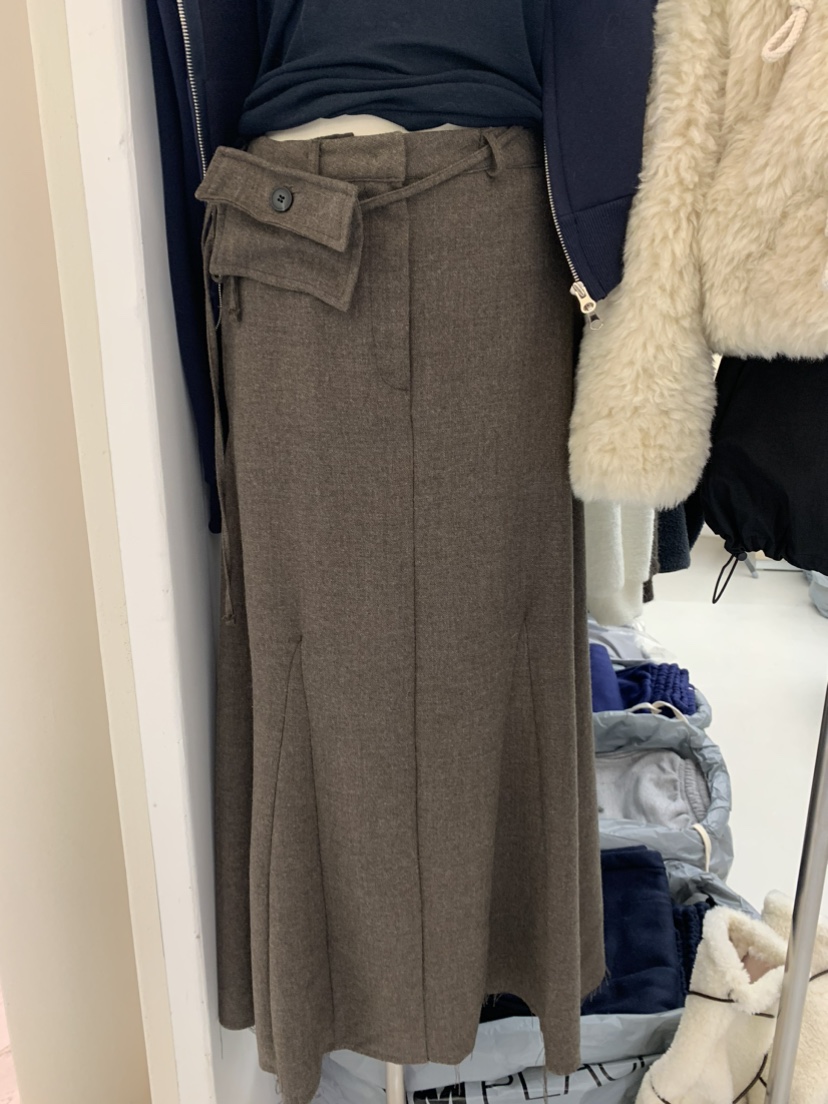 ESCHER東大門㊣直郵女裝新品熱賣職業25秋冬休閑長裙含腰包ESCHER長裙圖色1