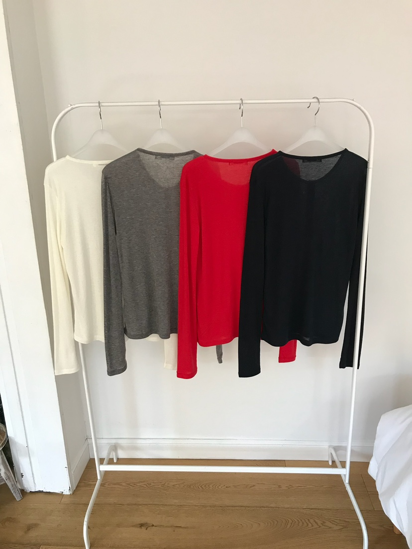 ESCHER韓國代購㊣女士新品時尚真品人氣長袖T恤不含吊帶紐扣ESCHER長袖T恤