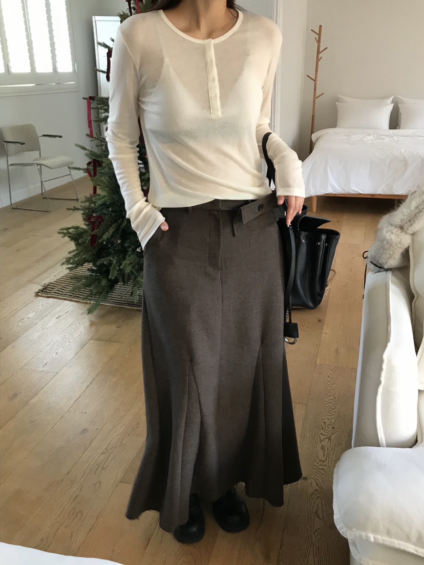 ESCHER韓國代購㊣女士新品時尚真品人氣長袖T恤不含吊帶紐扣ESCHER長袖T恤