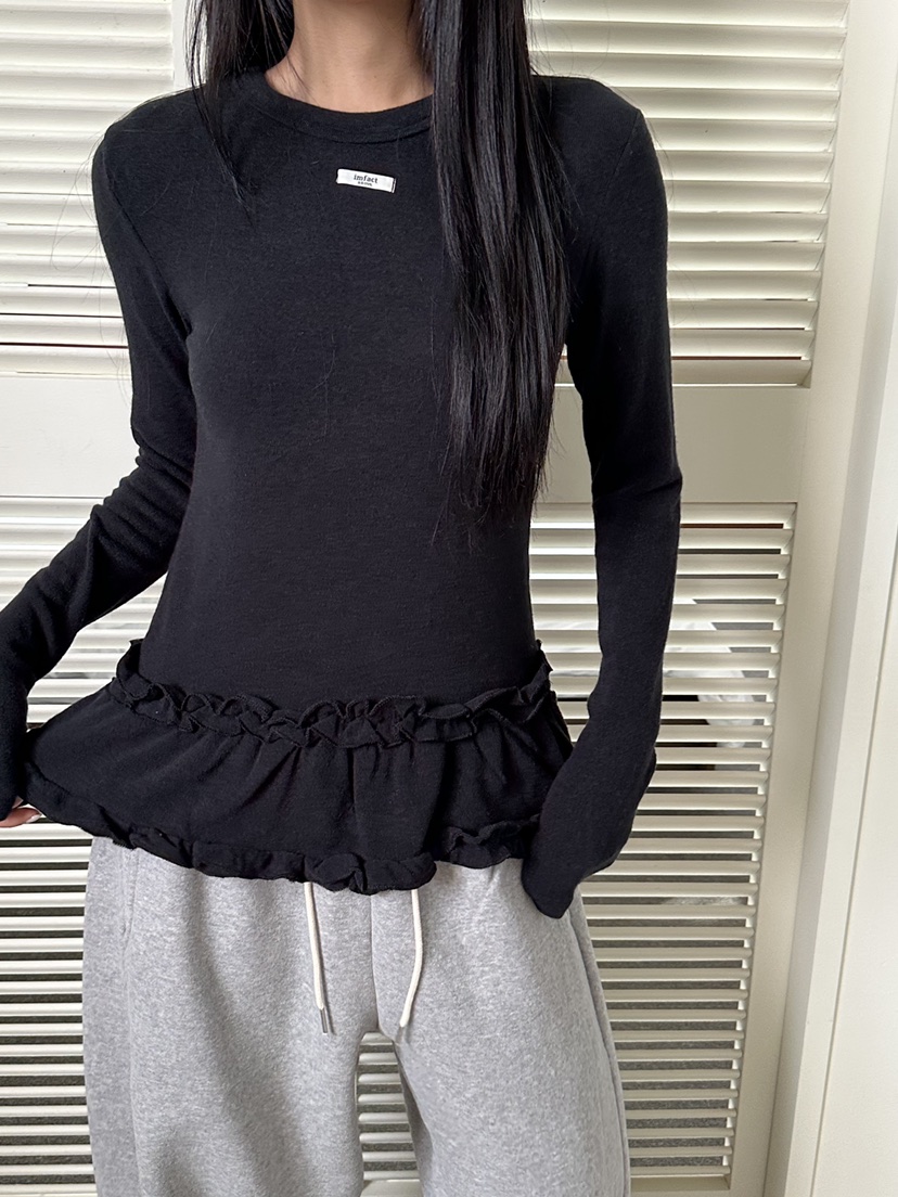 I MFACT東大門㊣直郵女裝新款時尚休閑25秋冬長袖T恤安哥拉I MFACT長袖T恤圖色2