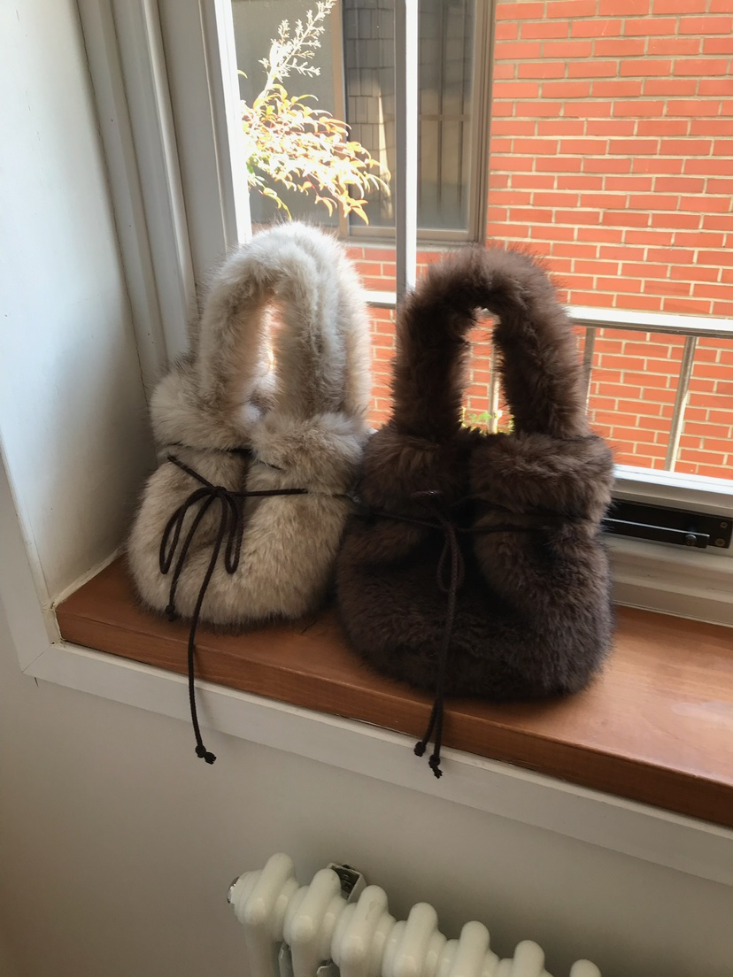 ESCHER韓國代購㊣女裝新品25秋冬人氣職業休閑熱賣手提包狐貍ESCHER手提包