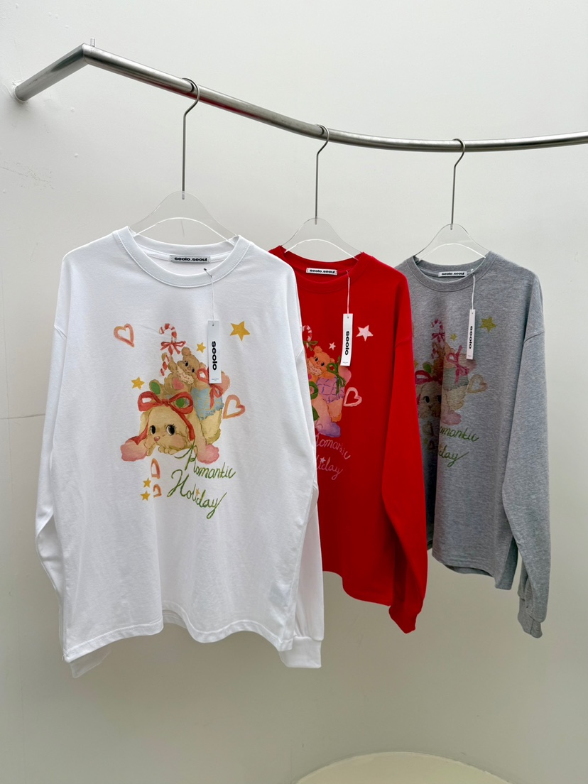 SEOLO韓國直郵㊣女裝新款25秋冬時尚真品熱賣人氣推薦長袖T恤Seolo seoul長袖T恤