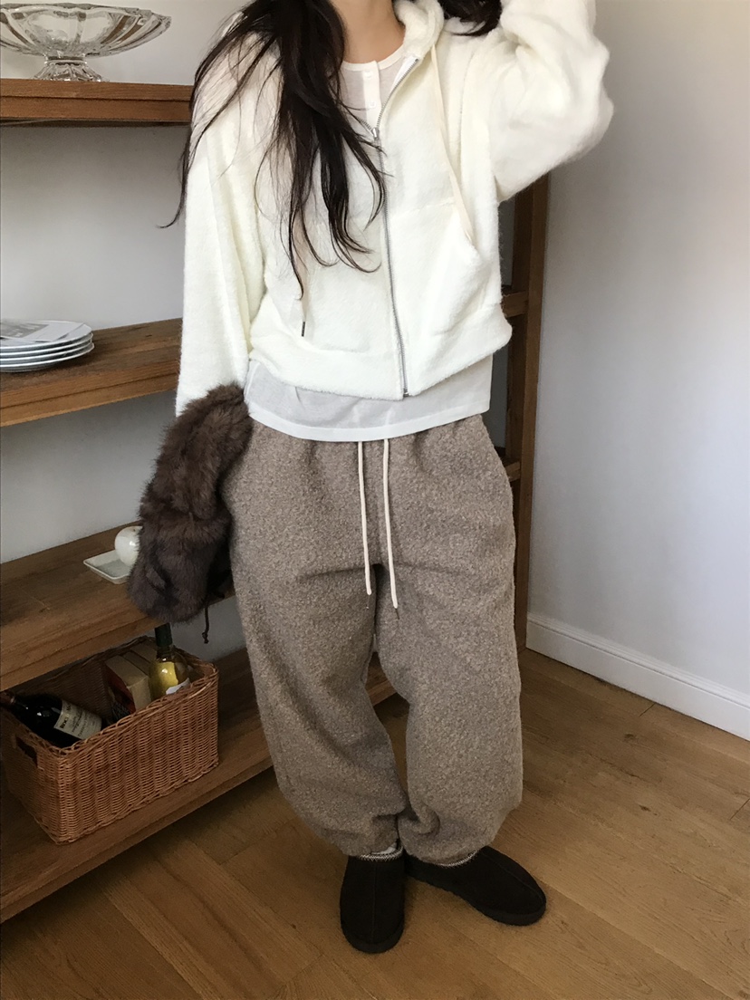 ESCHER東大門㊣直郵女裝新款推薦真品時尚職業休閑休閑褲抓絨ESCHER休閑褲